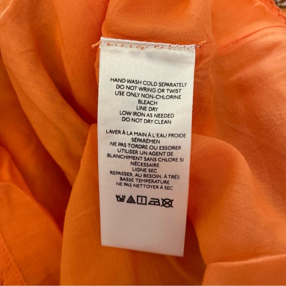 Anthropologie Maeve Orange Tiger Leopard Big Kitty Print Babydoll Mini Dress XS - Picture 8 of 14